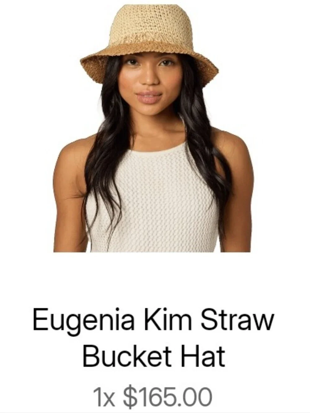Eugenia Kim New York Designer Fitted Cute Bailey Natural Ombre Straw Bucket Hat